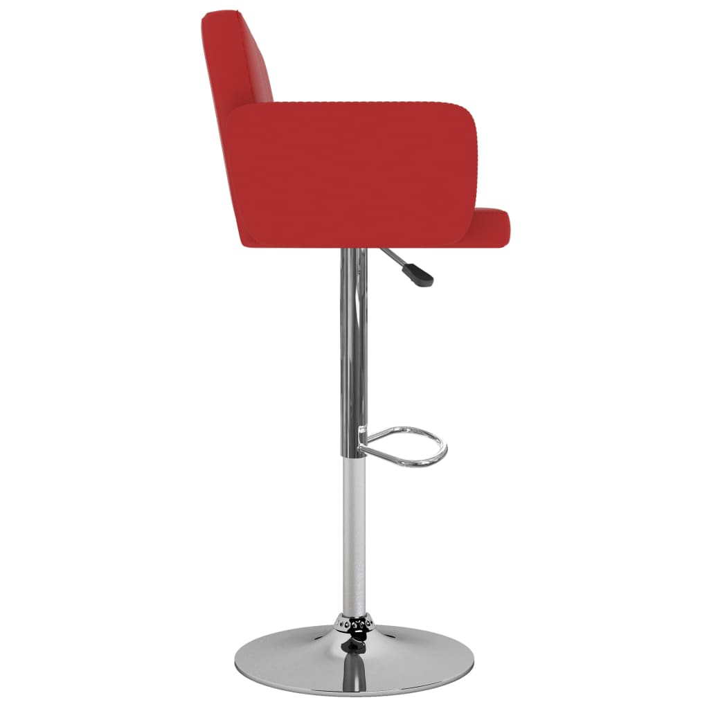 Bancos de bar 2 pcs couro artificial vermelho