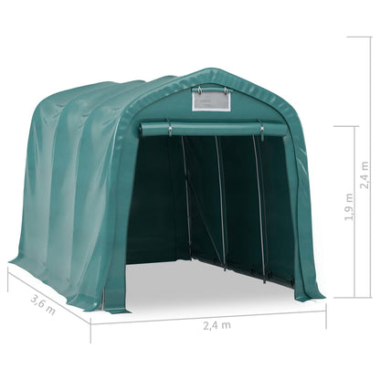 Tenda de Garagem - 2,4x3,6 m - Aço Galvanizado