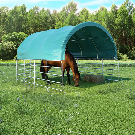 Tenda para gado PVC 3,7x3,7 m verde