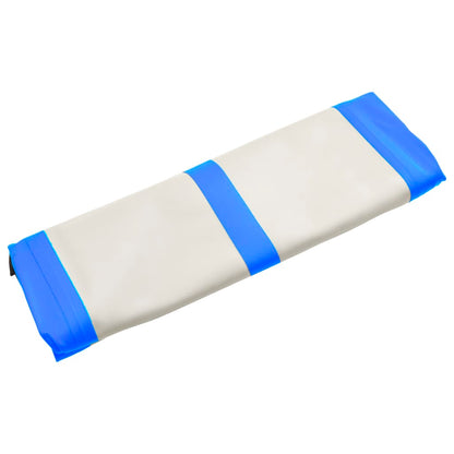 Colchão de ginástica insuflável c/ bomba 700x100x15 cm PVC azul