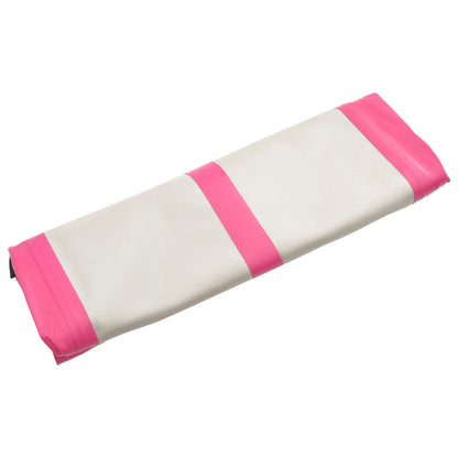 Colchão de ginástica insuflável c/ bomba 800x100x15 cm PVC rosa