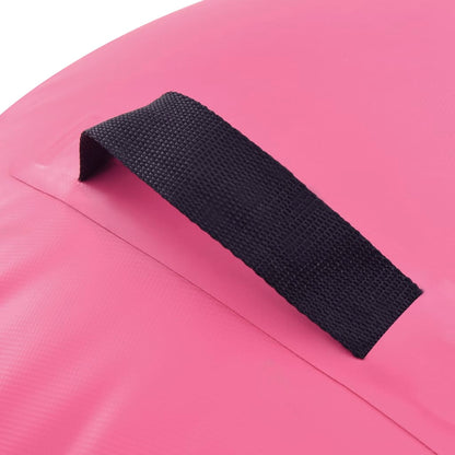 Rolo de ginástica/yoga insuflável com bomba 100x60 cm PVC rosa