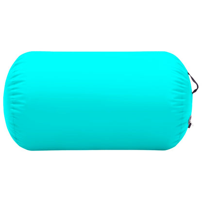 Rolo de ginástica/yoga insuflável com bomba 100x60 cm PVC verde