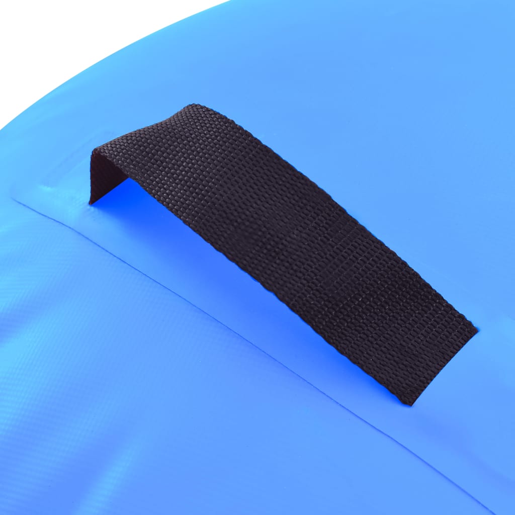 Rolo de ginástica/yoga insuflável com bomba 120x75 cm PVC azul