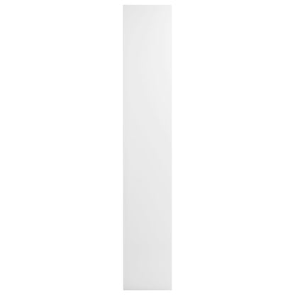 Armários CD 2 pcs 21x16x93,5cm contraplacado branco brilhante