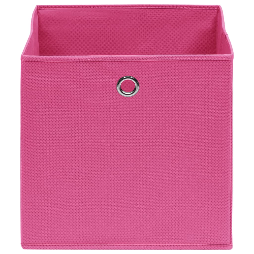 Caixas arrumação 4 pcs 28x28x28 cm tecido-não-tecido rosa