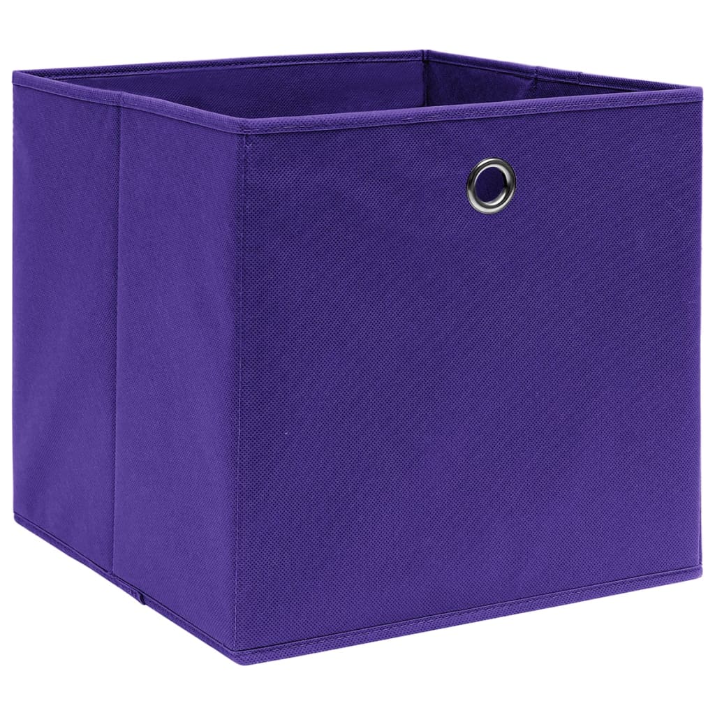 Caixas arrumação 4 pcs 28x28x28 cm tecido-não-tecido roxo