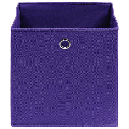 Caixas arrumação 4 pcs 28x28x28 cm tecido-não-tecido roxo