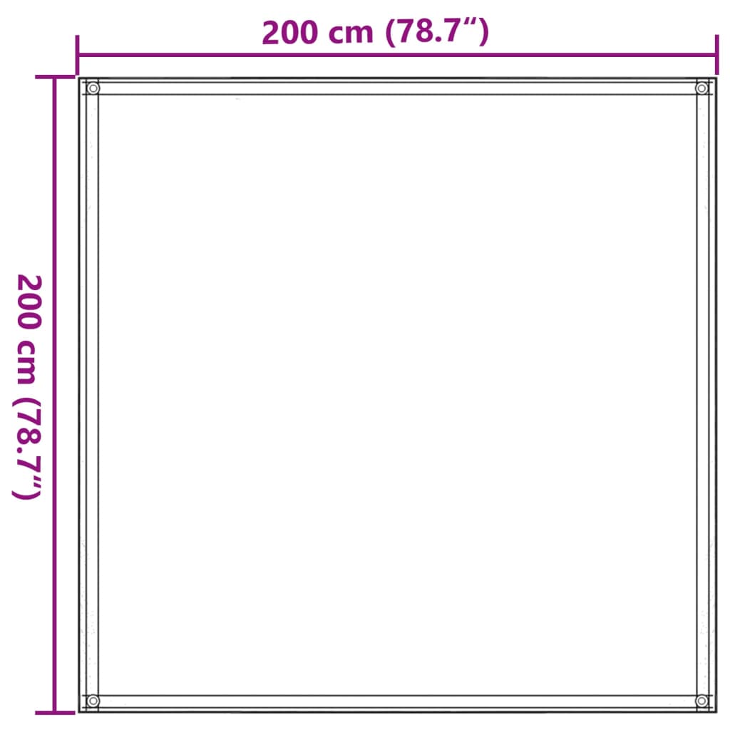 Tapete de campismo para tenda 200x200 cm antracite