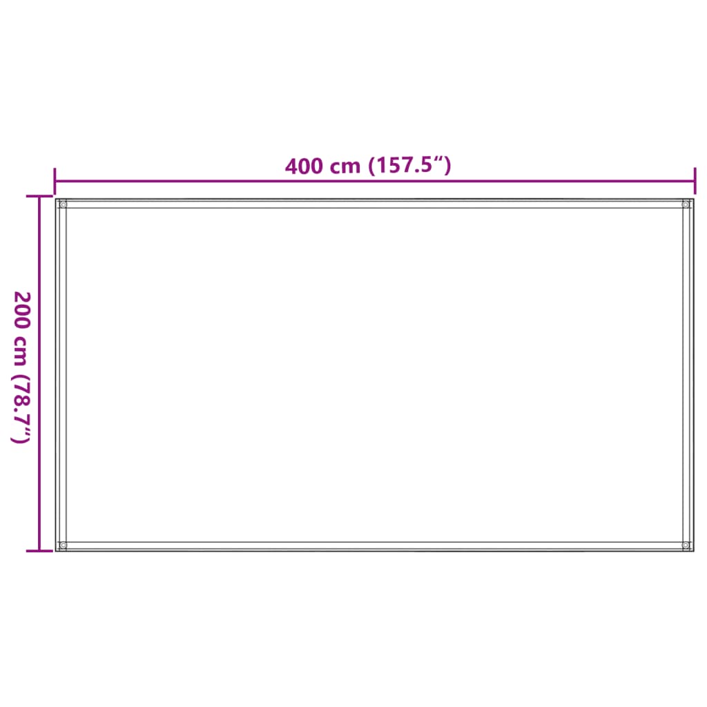 Tapete de campismo para tenda 200x400 cm antracite