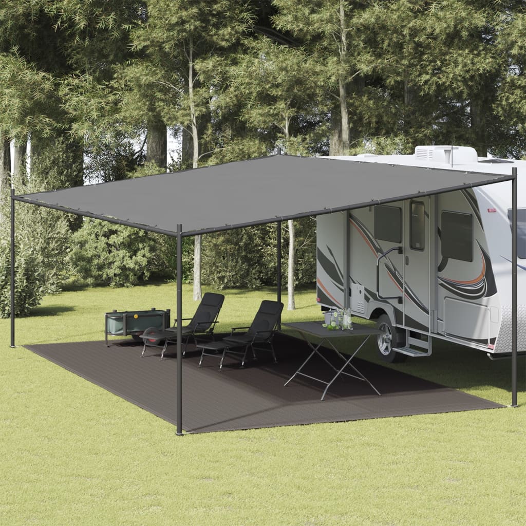 Tapete de campismo para tenda PEAD 400x800 cm antracite