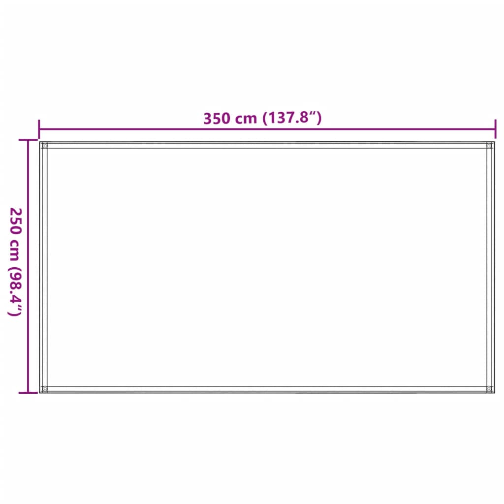 Tapete de campismo para tenda 250x350 cm verde-escuro