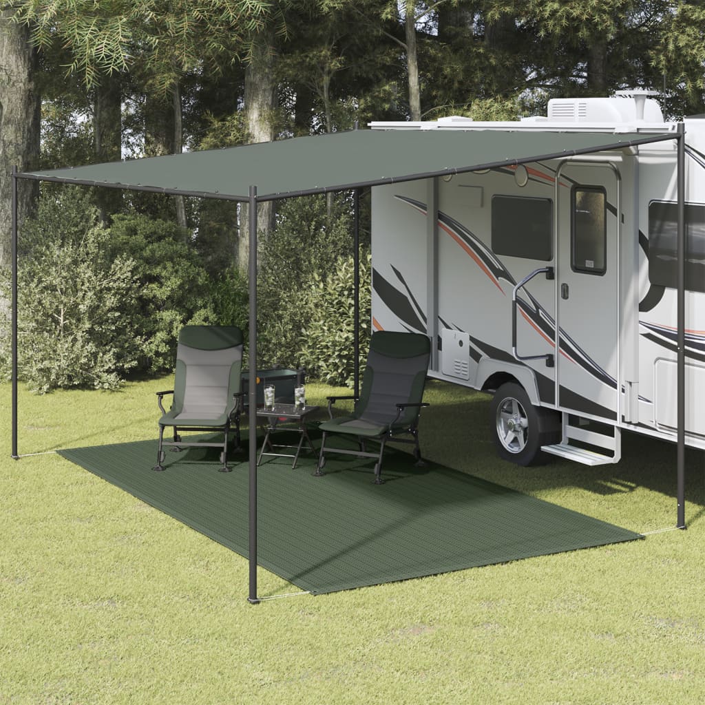 Tapete de campismo para tenda 250x350 cm verde-escuro