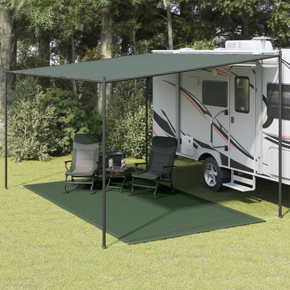 Tapete de campismo para tenda 250x350 cm verde-escuro