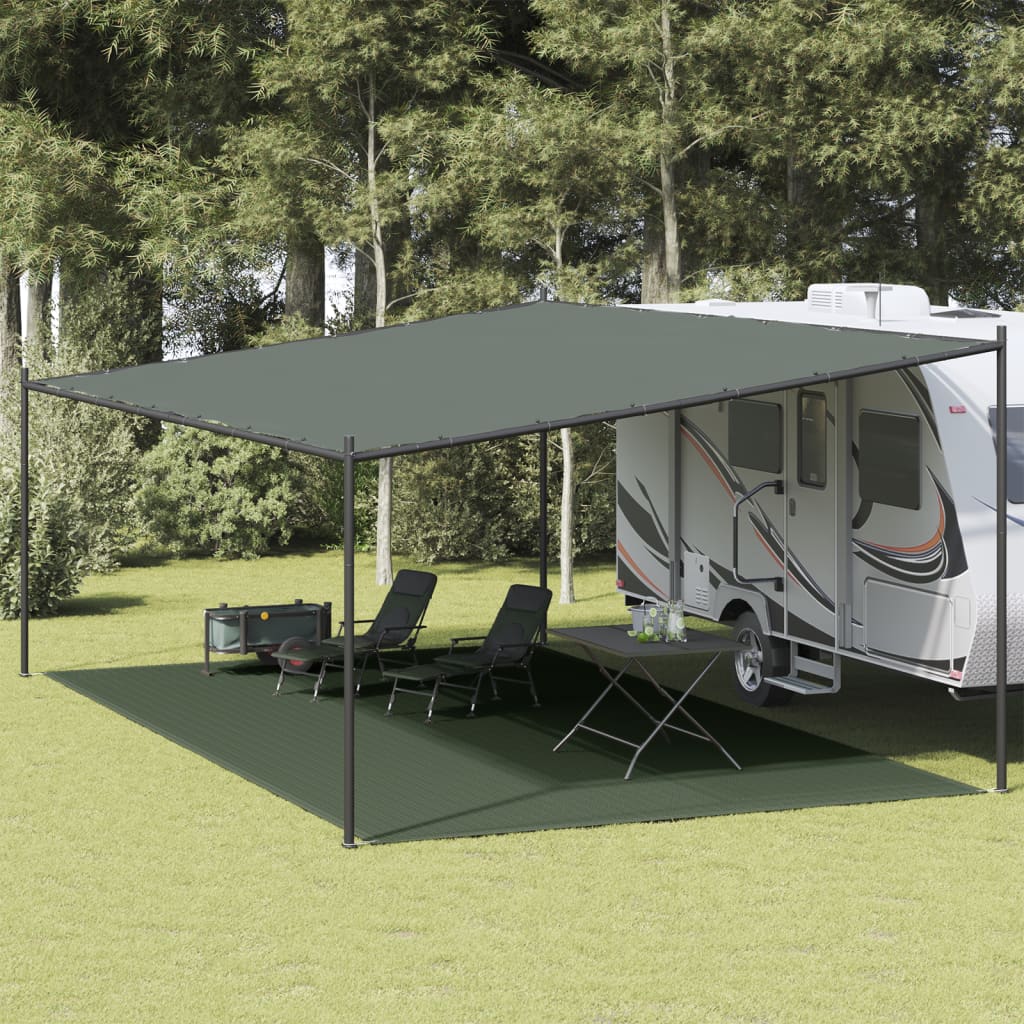 Tapete de campismo para tenda 400x600 cm verde-escuro