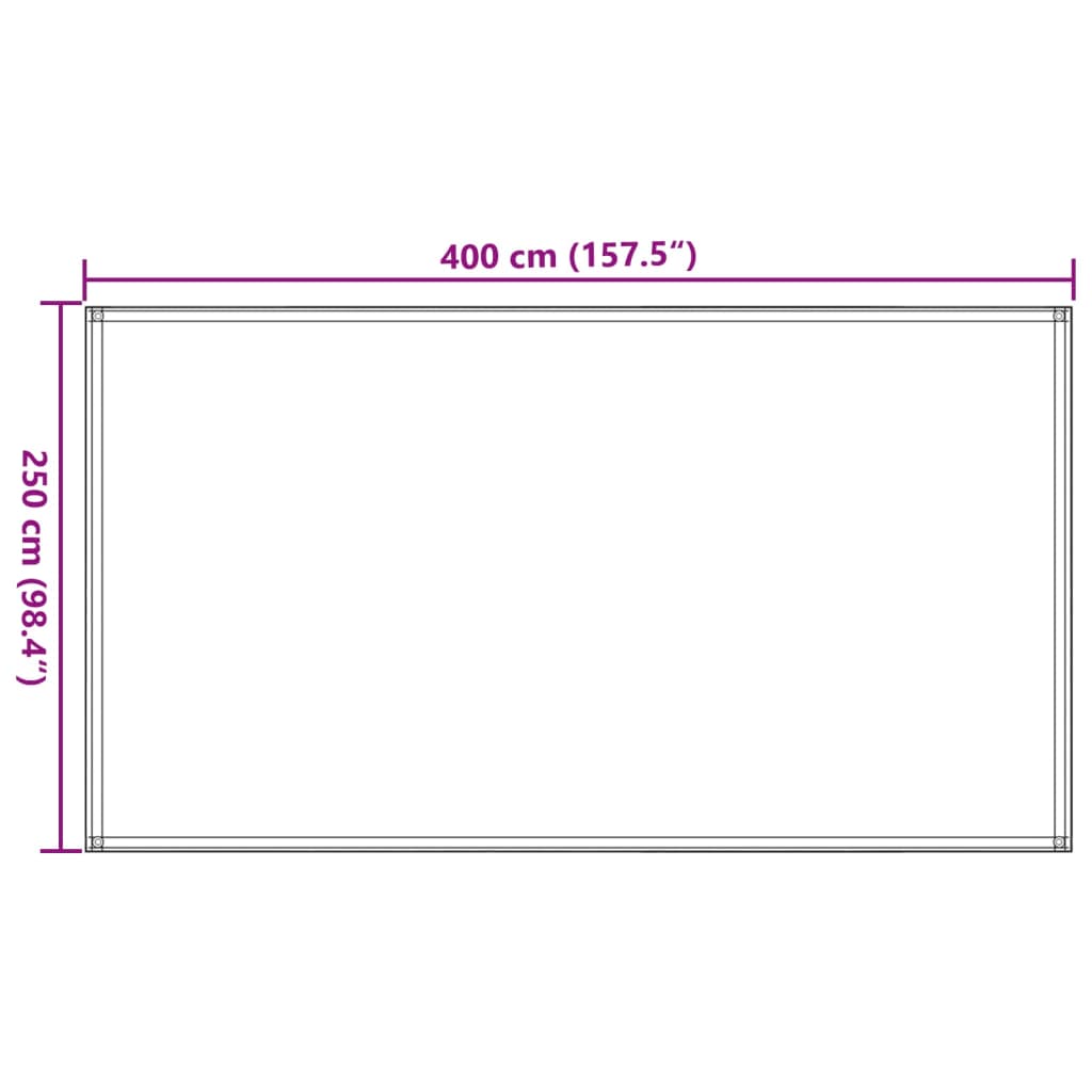 Tapete de campismo para tenda 250x400 cm cinzento-acastanhado