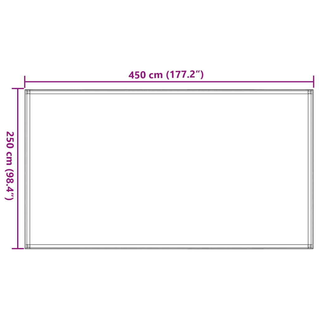 Tapete de campismo para tenda 250x450 cm cinza-acastanhado