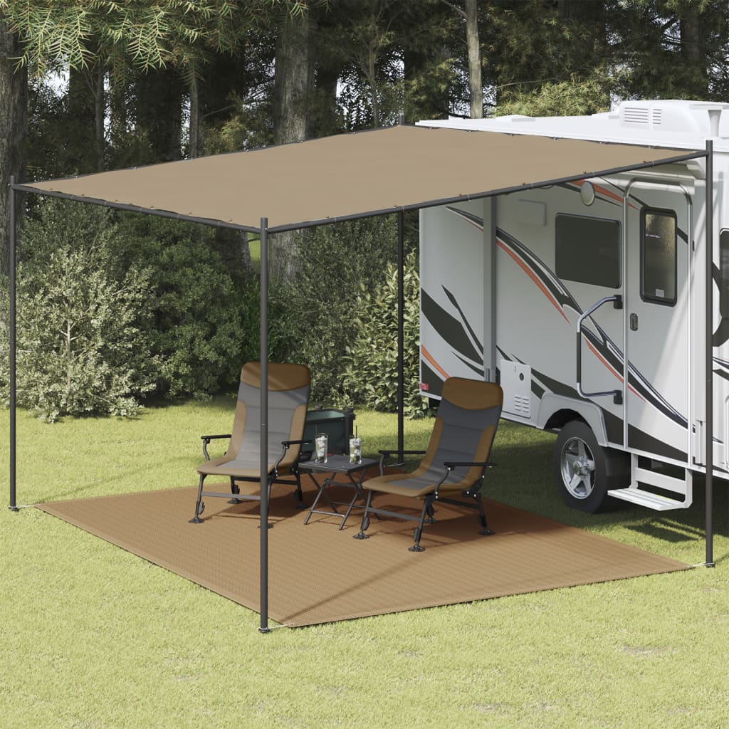 Tapete para tenda 300x400 cm cinzento-acastanhado