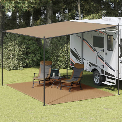 Tapete para tenda 300x400 cm cinzento-acastanhado