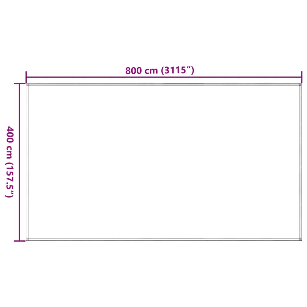 Tapete de campismo para tenda 400x800 cm PEAD cinza-acastanhado