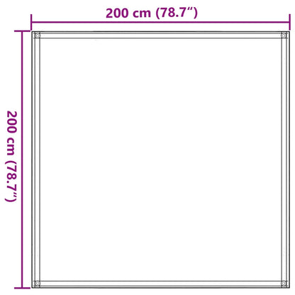 Tapete de campismo para tenda 200x200 cm preto