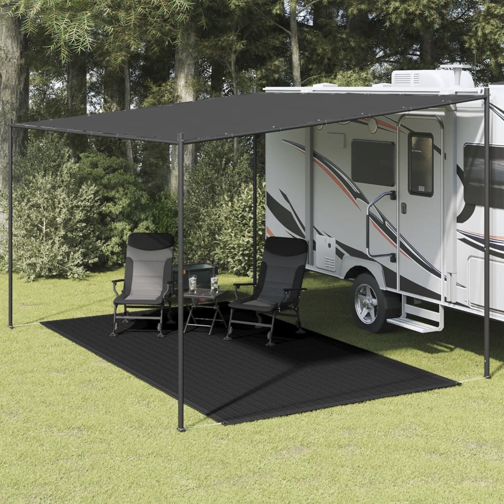 Tapete de campismo para tenda 250x350 cm preto