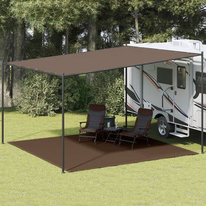 Tapete de campismo para tenda 400x400 cm castanho