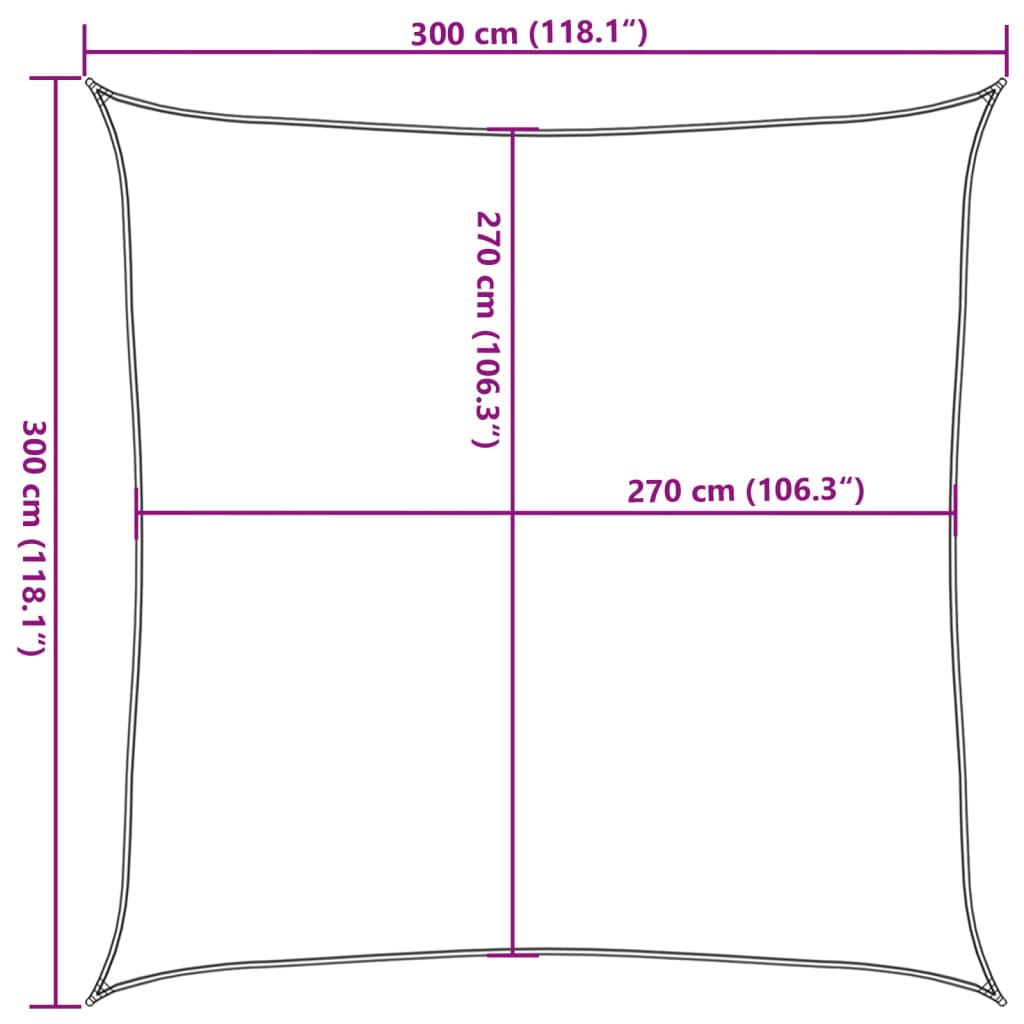 Para-sol estilo vela 160 g/m² 3x3 m PEAD antracite