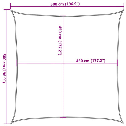 Para-sol estilo vela 160 g/m² 5x5 m PEAD antracite