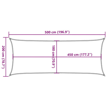 Para-sol estilo vela 160 g/m² 2x5 m PEAD antracite