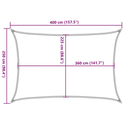 Para-sol estilo vela 160 g/m² 2,5x4 m PEAD antracite