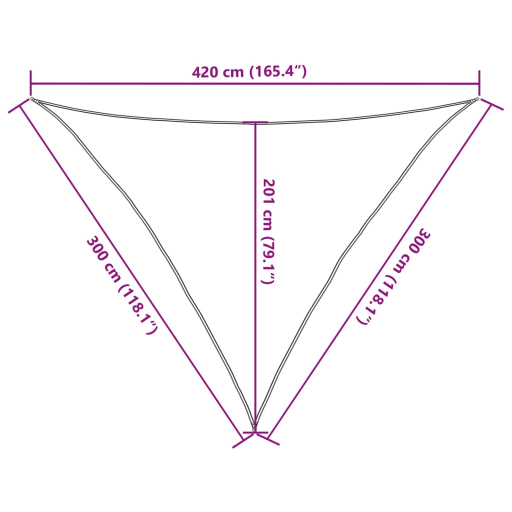 Para-sol estilo vela 160 g/m² 3x3x4,2 m PEAD antracite