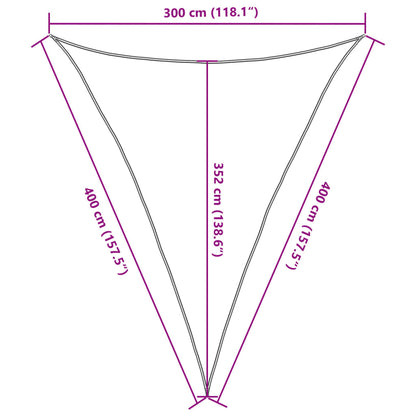 Para-sol estilo vela 160 g/m² 3x4x4 m PEAD antracite