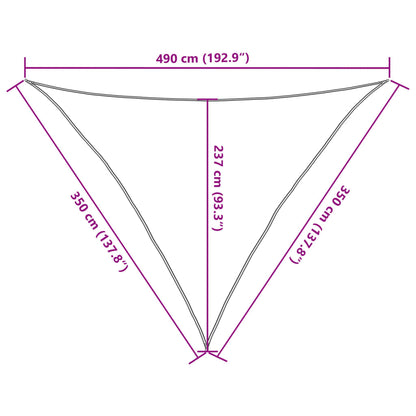 Para-sol estilo vela 160 g/m² 3,5x3,5x4,9 m PEAD antracite