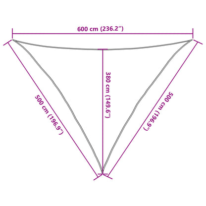 Para-sol estilo vela 160 g/m² 5x5x6 m PEAD antracite