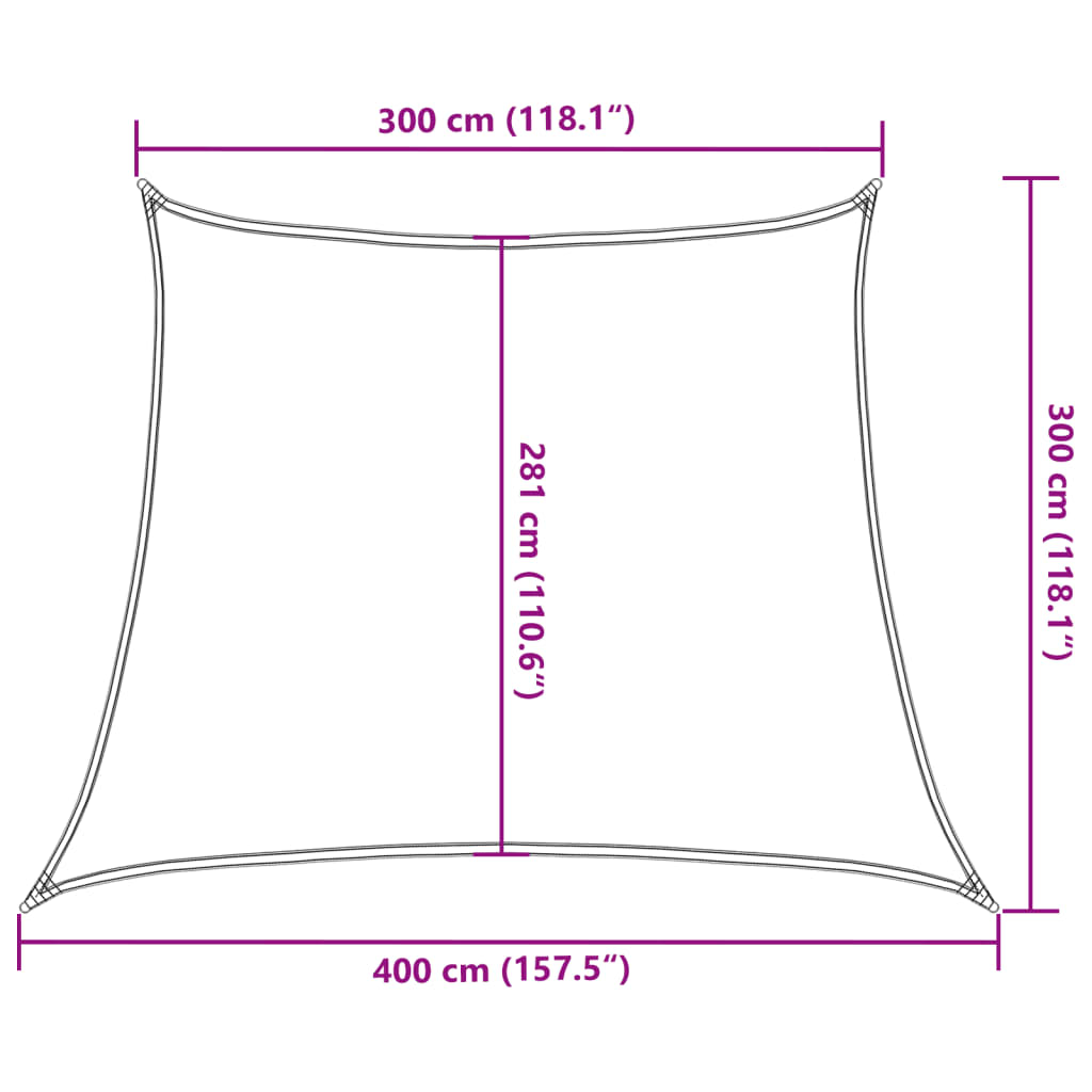 Para-sol estilo vela 160 g/m² 3/4x3 m PEAD antracite