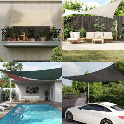 Sunshade Sail 160 g/m² Anthracite 4/5x3 m HDPE