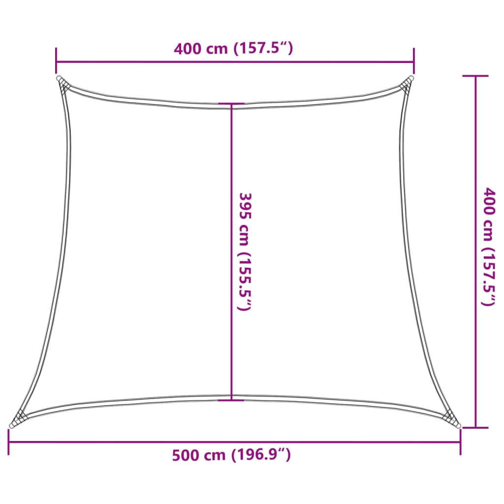 Para-sol estilo vela 160 g/m² 4/5x4 m PEAD antracite