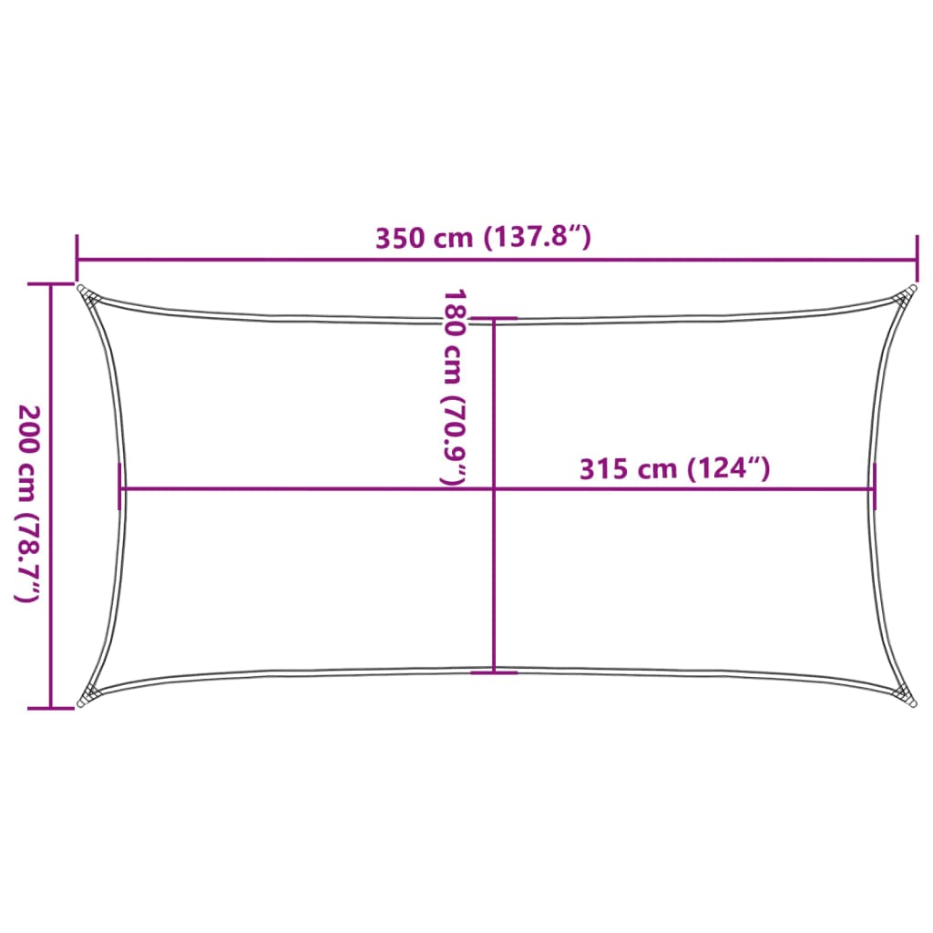 Para-sol estilo vela 160 g/m² 2x3,5 m PEAD bege