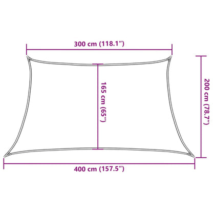 Para-sol estilo vela 160 g/m² 3/4x2 m PEAD bege