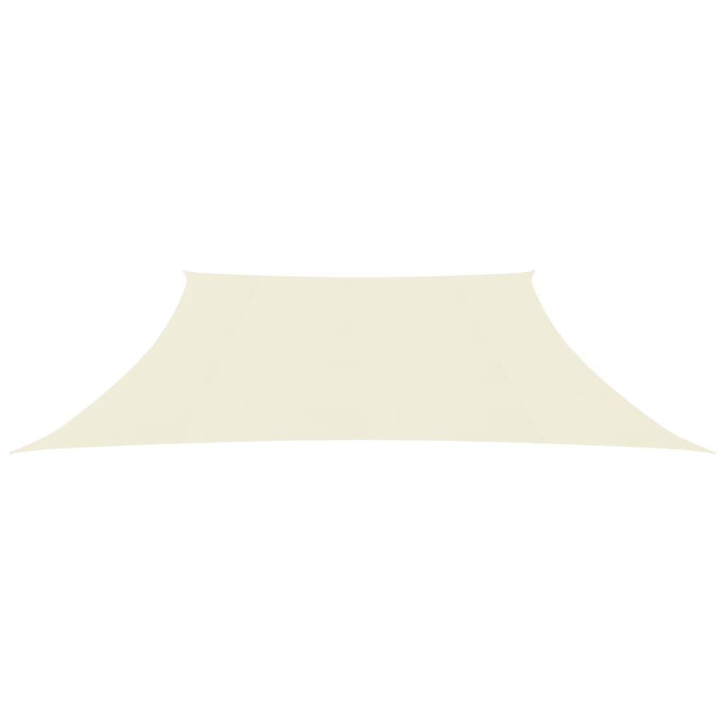 Para-sol estilo vela 160 g/m² 3/4x2 m PEAD cor creme