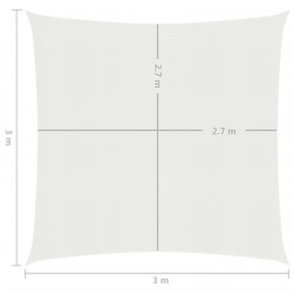 Para-sol estilo vela 160 g/m² 3x3 m PEAD branco