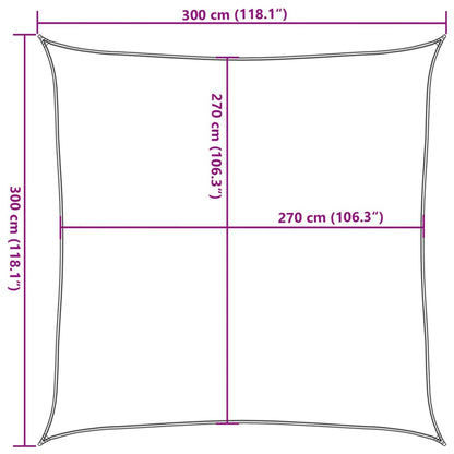 Para-sol estilo vela 160 g/m² 3x3 m PEAD branco