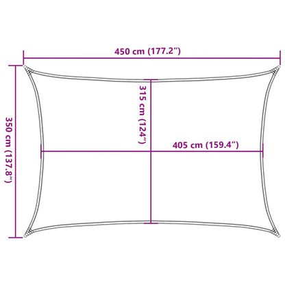 Para-sol estilo vela 160 g/m² 3,5x4,5 m PEAD branco