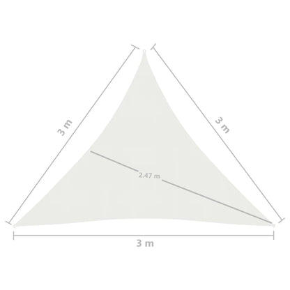 Para-sol estilo vela 160 g/m² 3x3x3 m PEAD branco