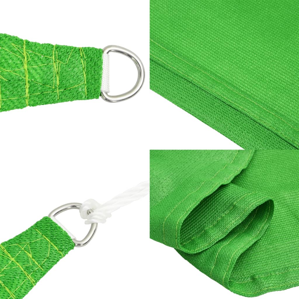 Para-sol estilo vela 160 g/m² 3x3 m PEAD verde-claro