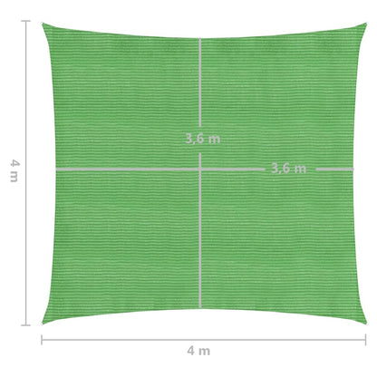 Para-sol estilo vela 160 g/m² 4x4 m PEAD verde-claro