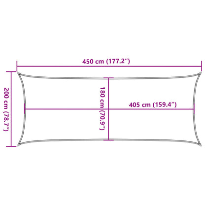 Para-sol estilo vela 160 g/m² 2x4,5 m PEAD verde-claro