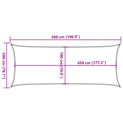 Para-sol estilo vela 160 g/m² 2x5 m PEAD verde-claro