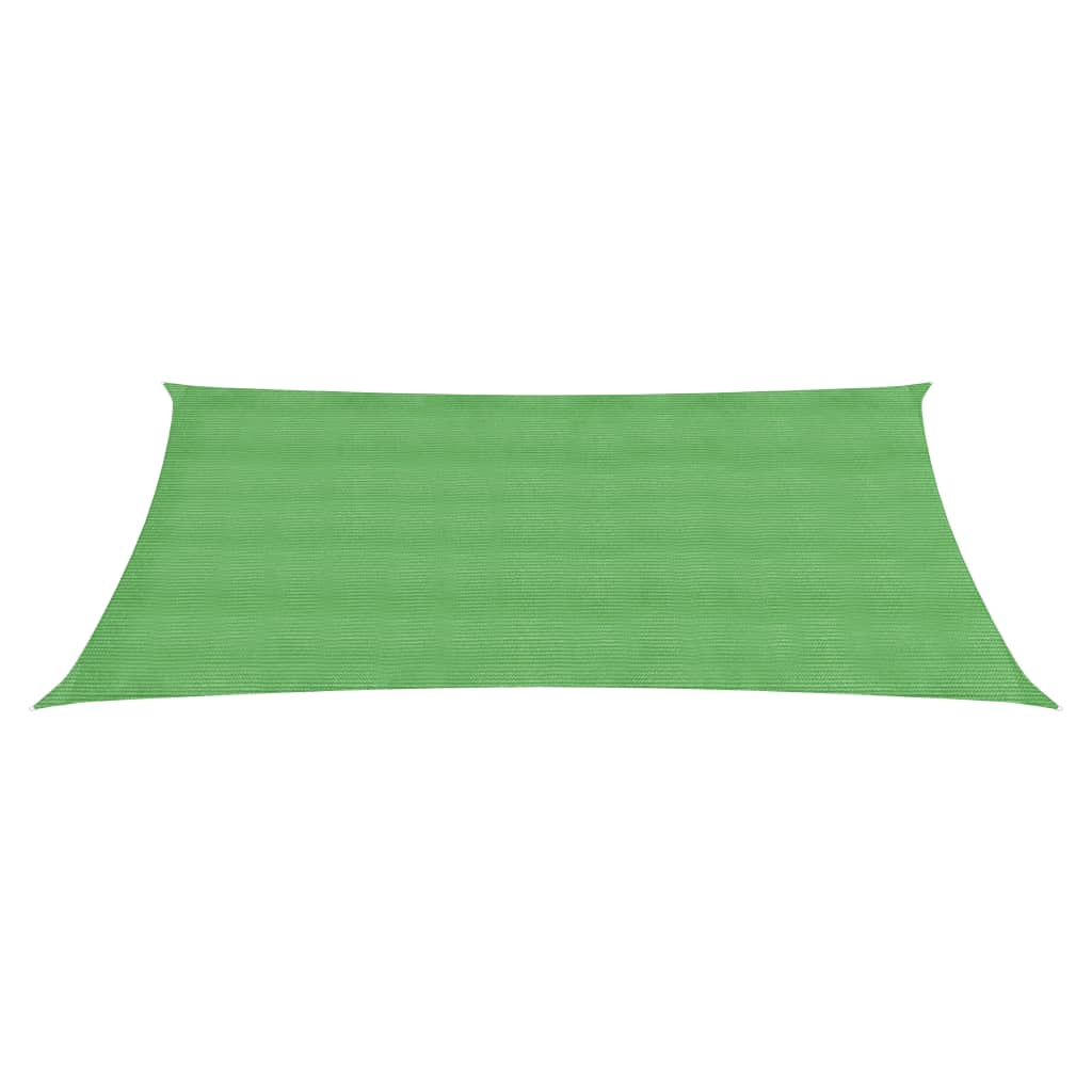 Para-sol estilo vela 160 g/m² 4x6 m PEAD verde-claro